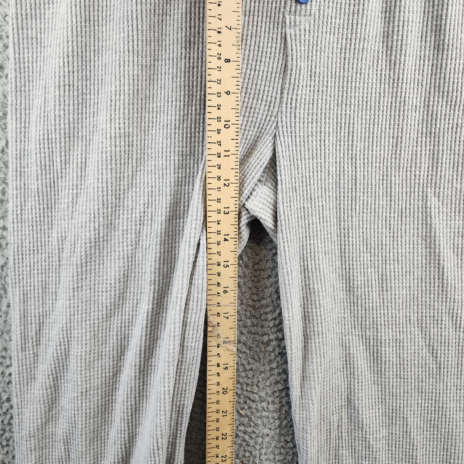 PJ Salvage Cute As A Button Pants Women's XL Gray Heather Waffle Knit Pull On - Picture 8 of 14