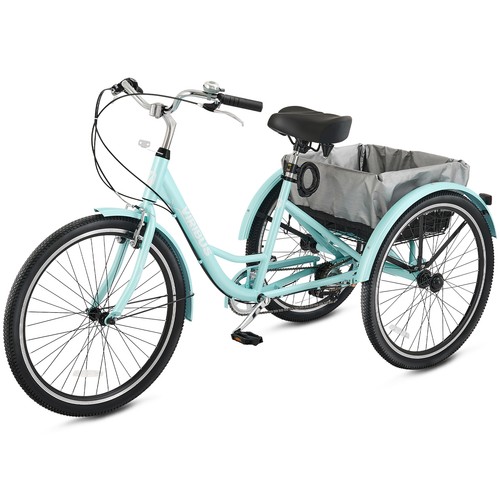 Secondhand 24" Adult Tricycle 7 Speed 3 Wheel Bike Adult Trike Green