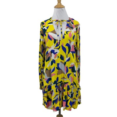Maaji Dress Women S Small Multi Diving For Corals Abstract Lace Up Anthropologie