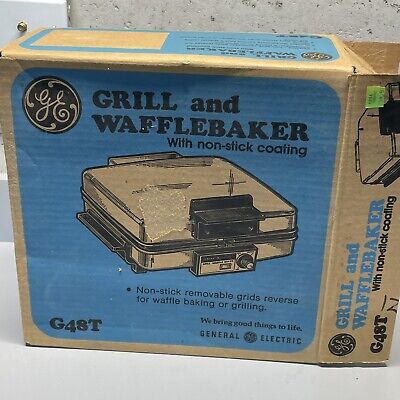 Vintage NOS GE Grill And Wafflebaker G48T NEW