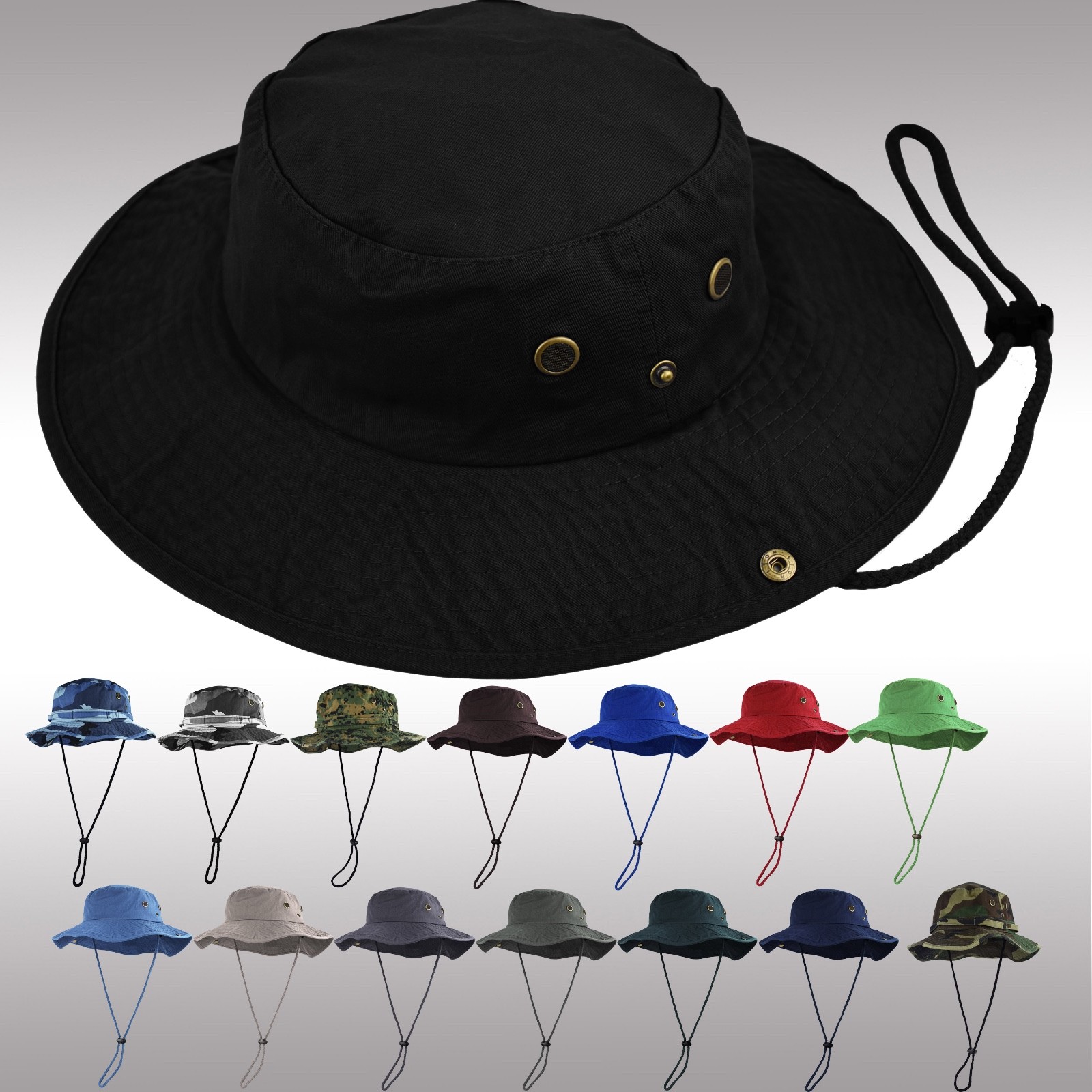 Newhattan Cotton Bucket Hat Royal Blue