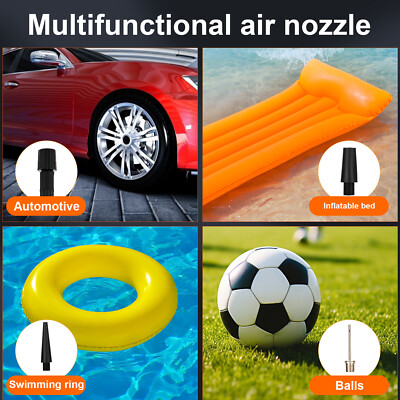 150 PSI Air Compressor Tire Inflator Fits Car Moto Bike Tires Air Pump Portable