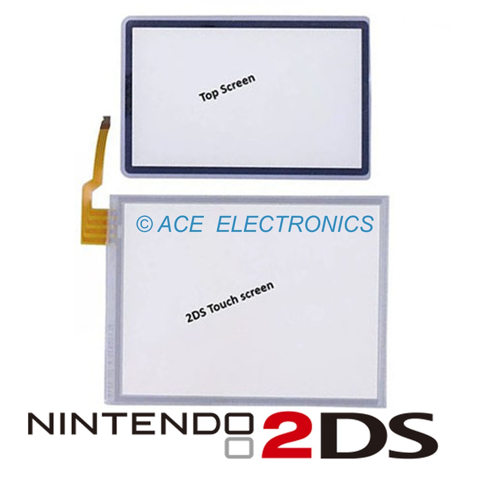 Touch Screen Digitizer + Top Screen For Nintendo 2DS | eBay