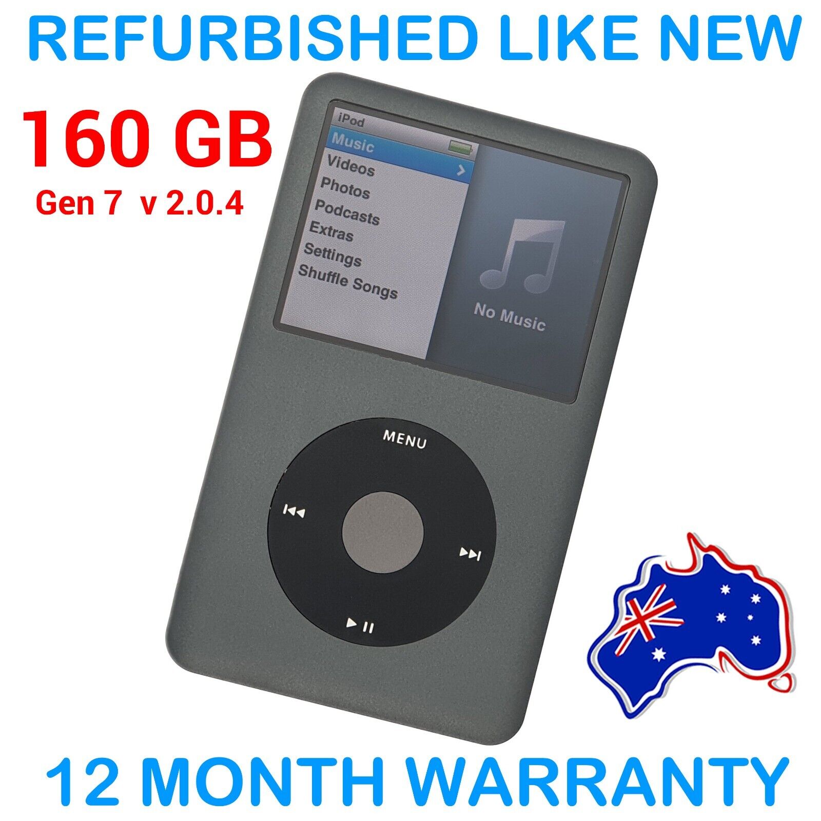 Apple IPOD CLASSIC MP3 Player - 7th Gen - 160GB - Grey Apple IPOD CLASSIC MP3 Player - 7th Gen - 160GB - Grey