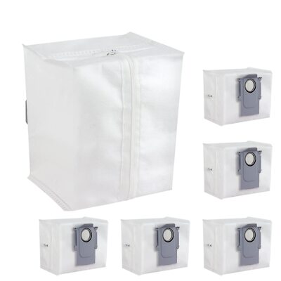 Bags Compatible with Roborock S7 MaxV Ultra: 6 Pack Zipper Replacement Bags Fit