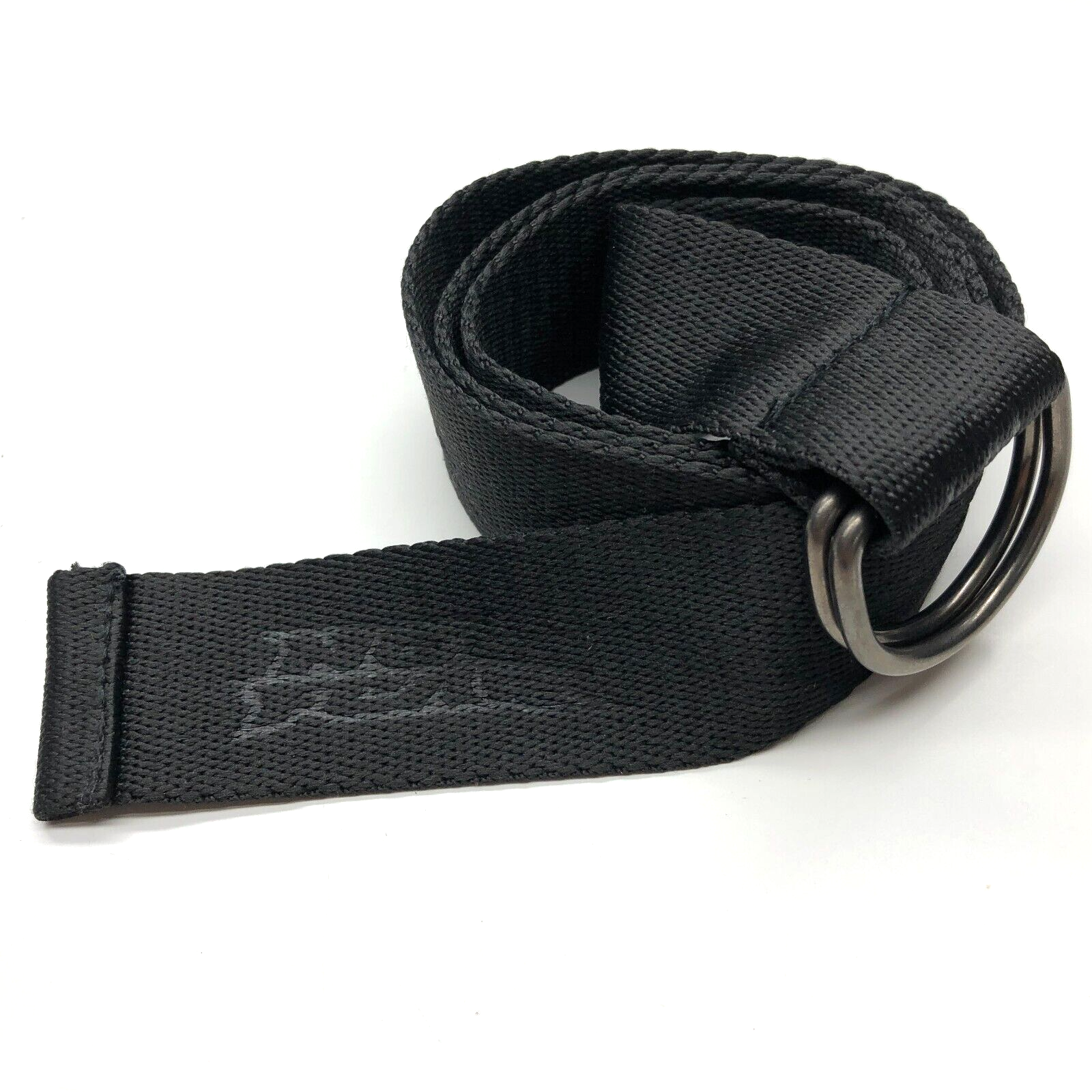 No Fear Web Belt Black Mens Sz 30 Double Ring 1 1/2