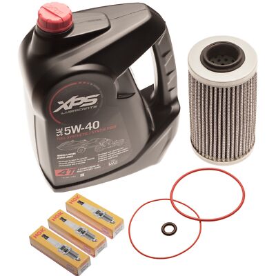 Sea Doo 300HP Oil Change Kit W/ Filter O Rings & Spark Plugs RXPX RXTX GTX 300
