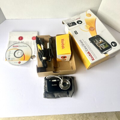 Kodak EasyShare V1253 12.0MP Camera - Black - With Charger And SD Card - Tested