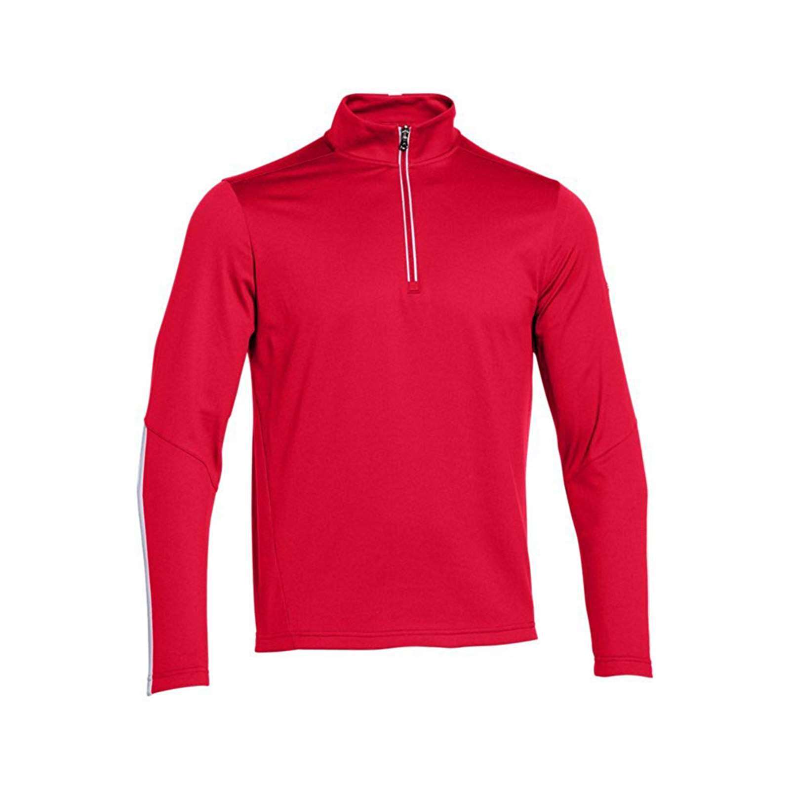 

Мужская красная рубашка Under Armour с длинным рукавом и воротником-стойкой на молнии 1/4, размер M, Красный