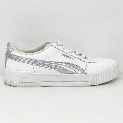 

Кроссовки Puma Boys Carina Iridescent 373835-01 Белая Повседневная Обувь Размер 7C, Белый, Carina Iridescent