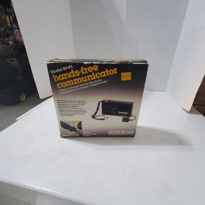 Vintage Maxon Hands Free Communicator 49-F5 5 Ch FM 2 Way Radio Earphone Mic