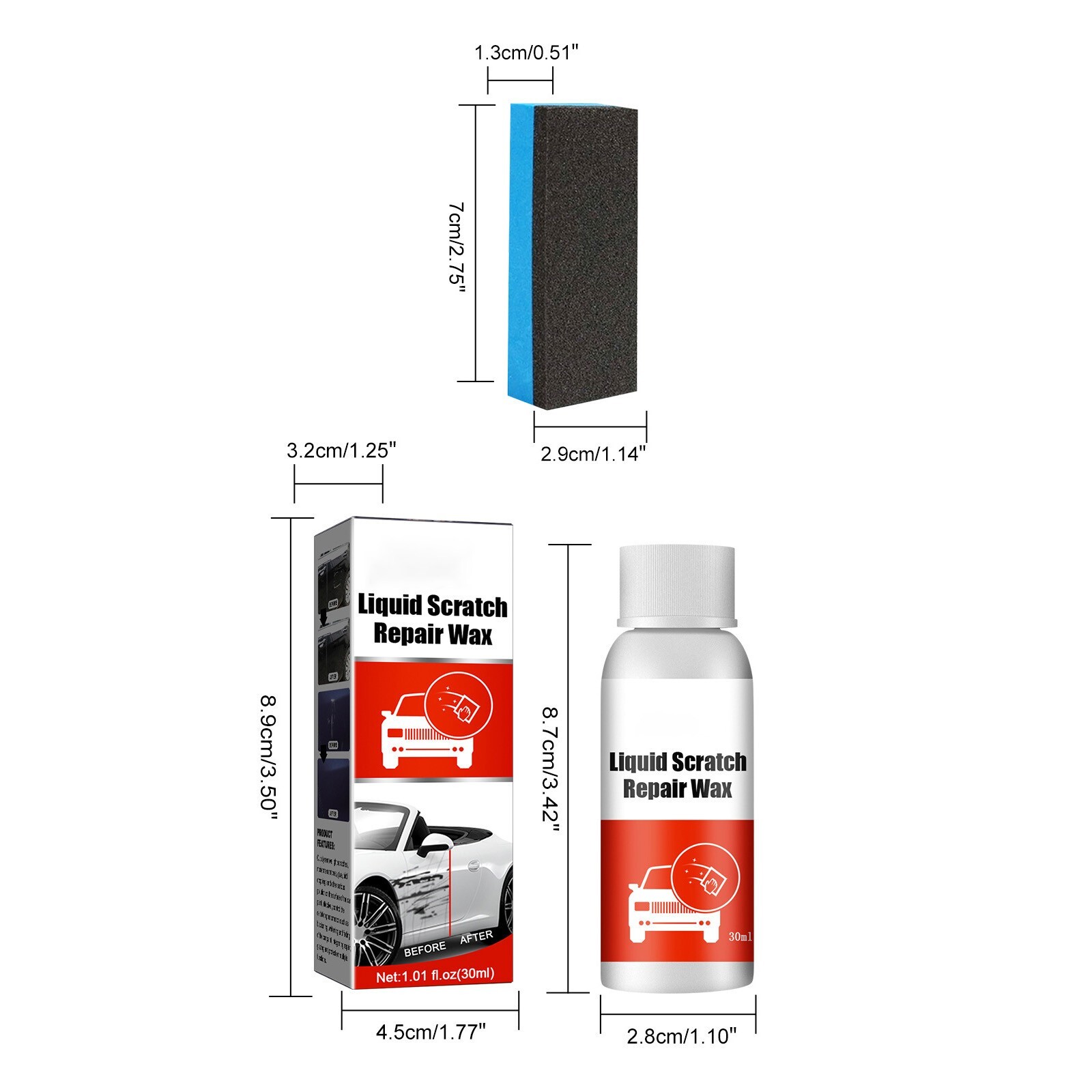 Polishing Paste Wax Car Scratch Repair Agent Hydrophobic Paint Care Clean Kit