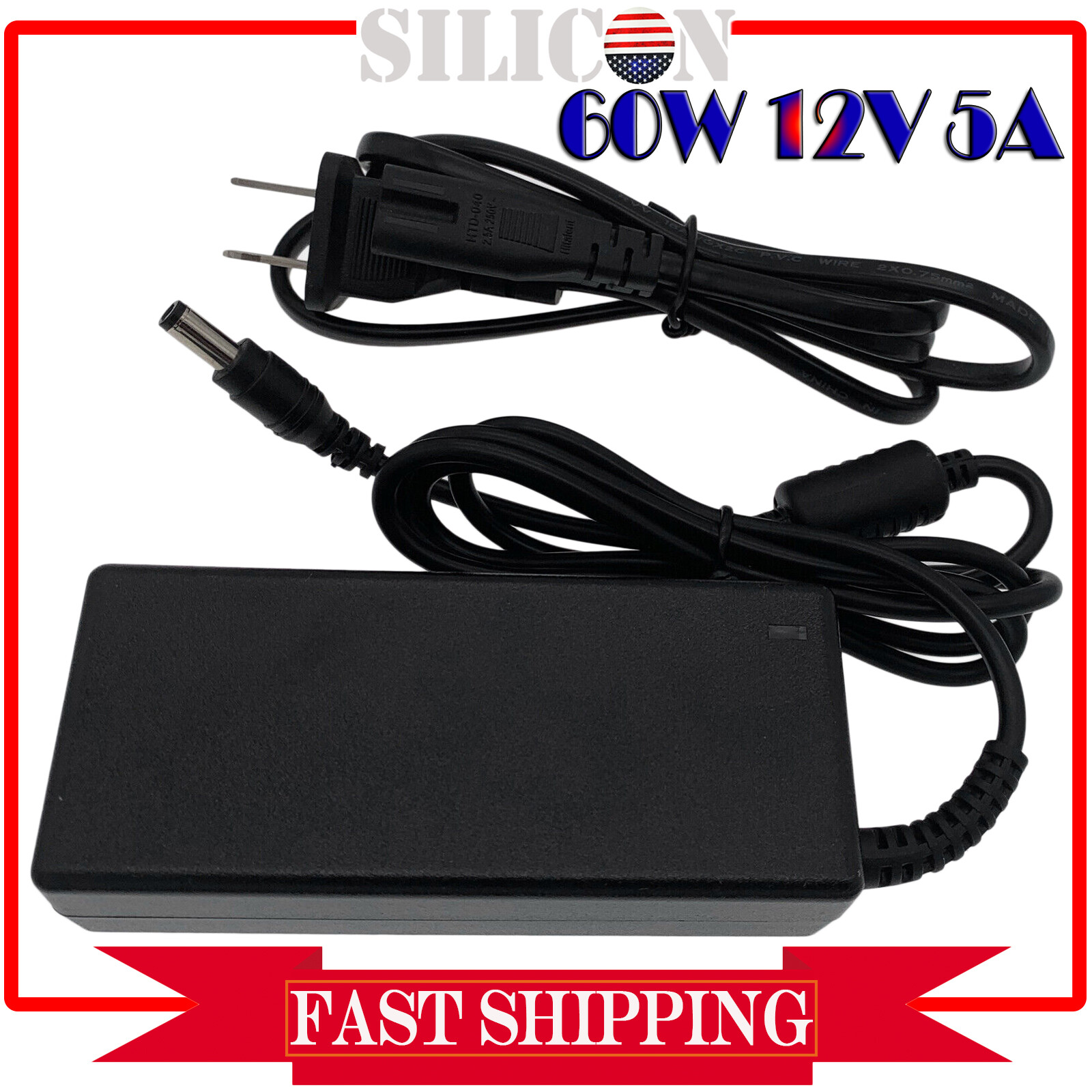AC Adapter For Dell S2719H S2719HN S2719NX 27" LED Monitor Power Supply Cord