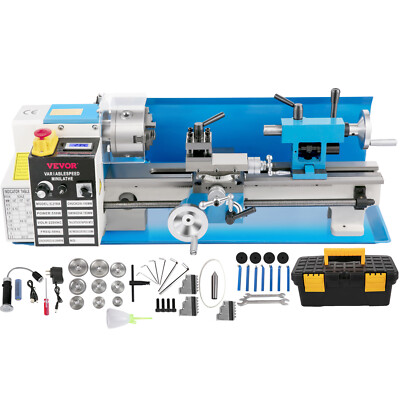VEVOR 7''X14'' Mini Precision Wood Lathe 550W Metal Bench Lathe Turning Machine