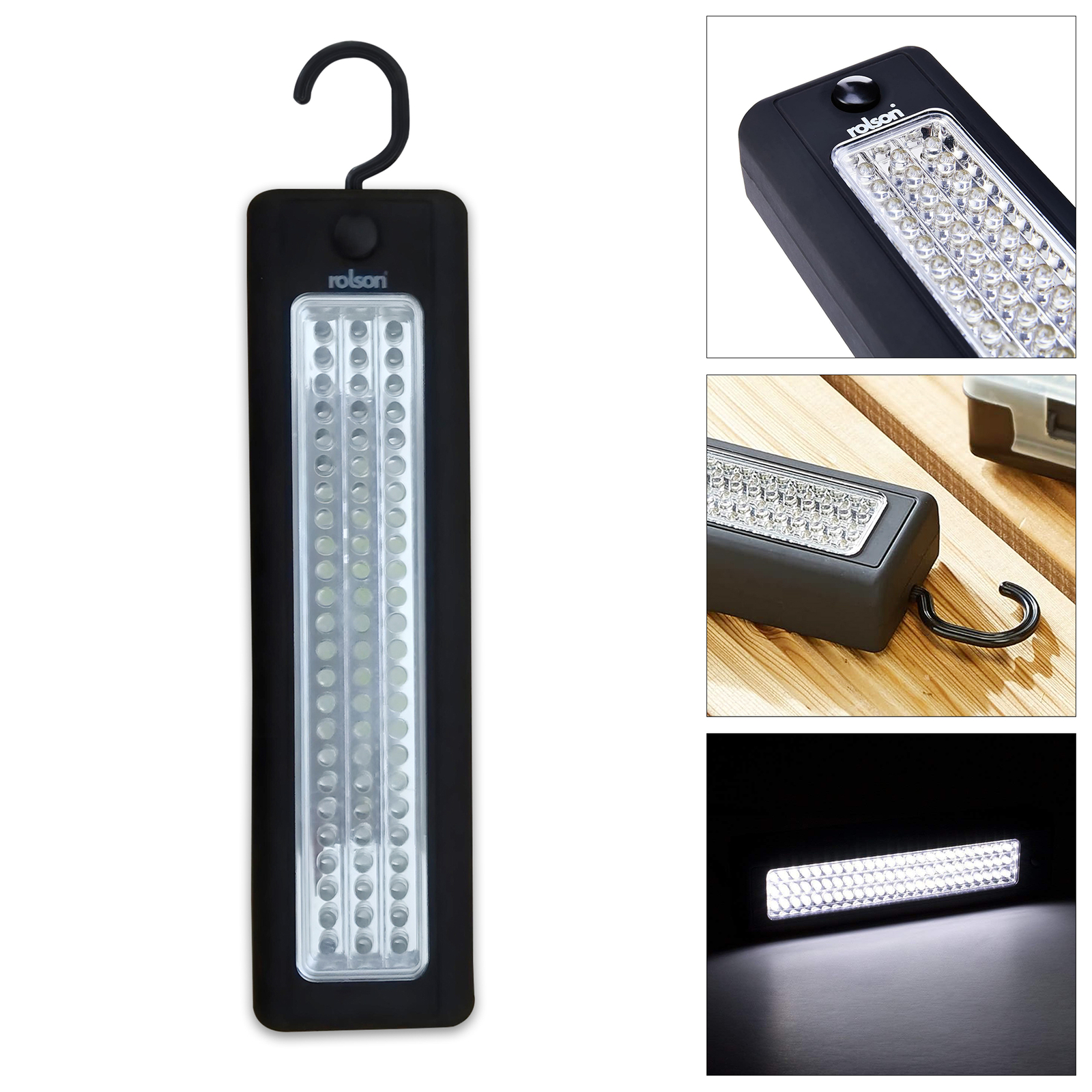 72 LED Torch Work Light Ultrabright Magnetic Mechanics Inspection Lamp Rolson
