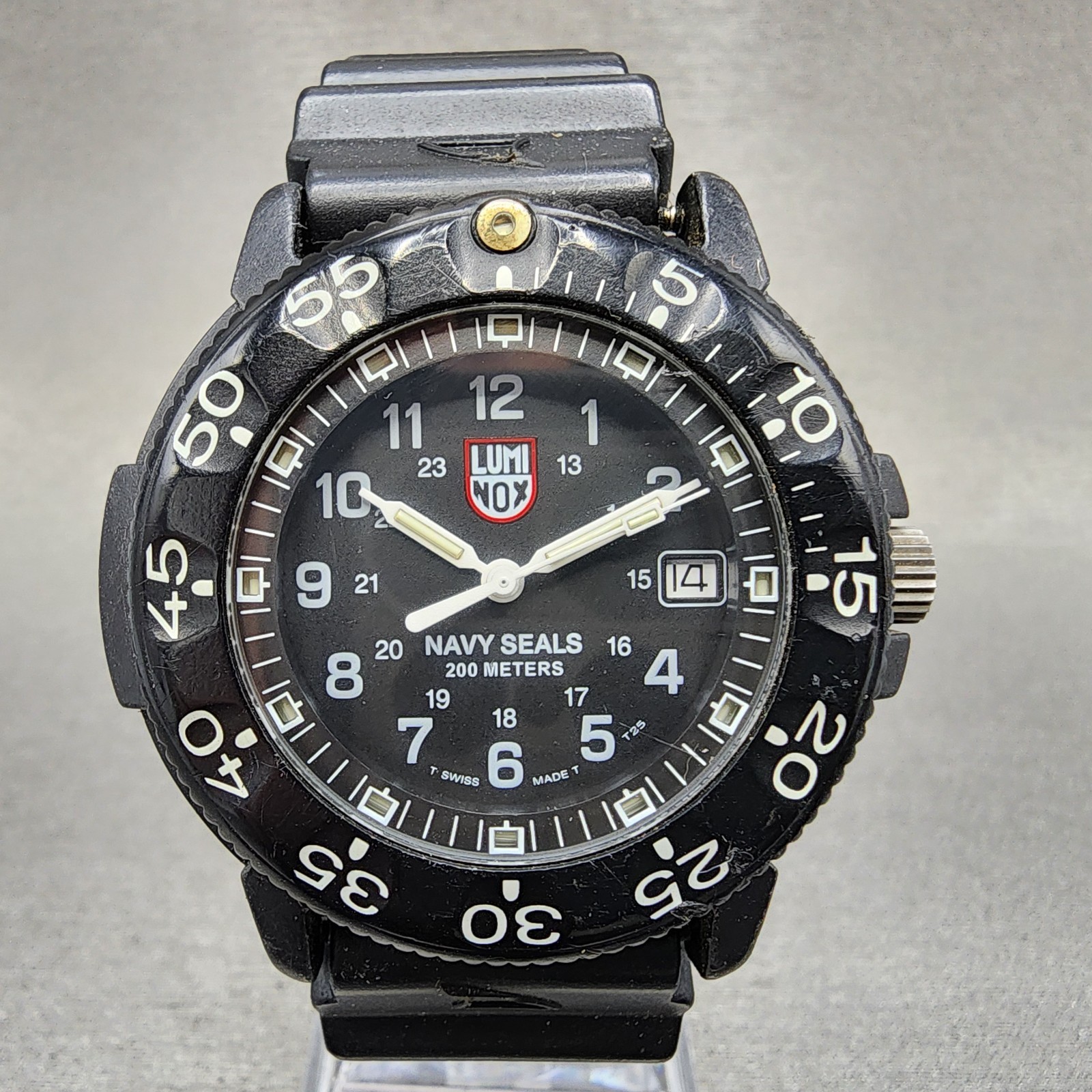 Luminox Navy Seal Watch Men 44mm Black Dial Black Tone Date