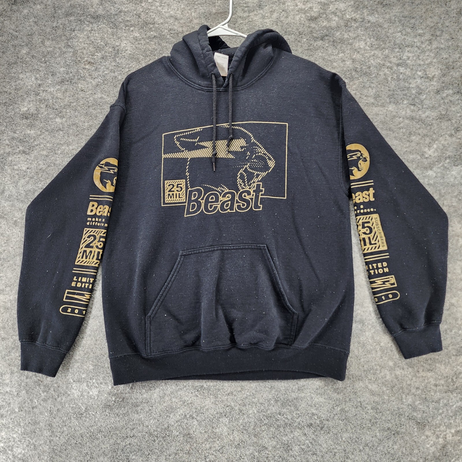 Mr Beast Hoodie Mens Medium 25 Mil Subscribers Limited Edition Black | eBay