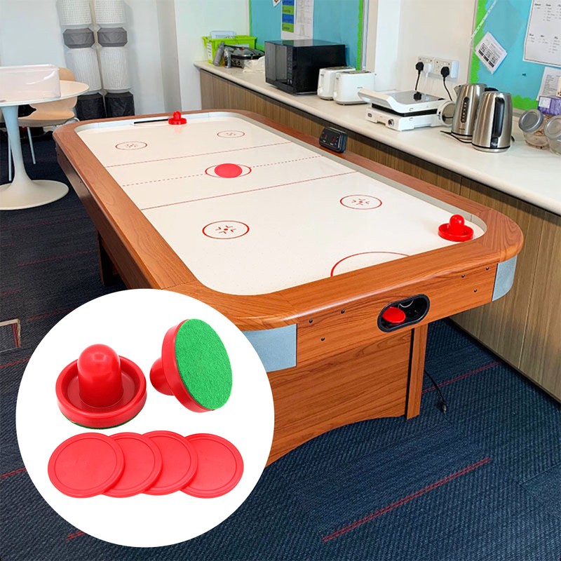 Air Hockey Set Home Table Game Replacement Accessories 2-Pucks 4-Slider Pusher