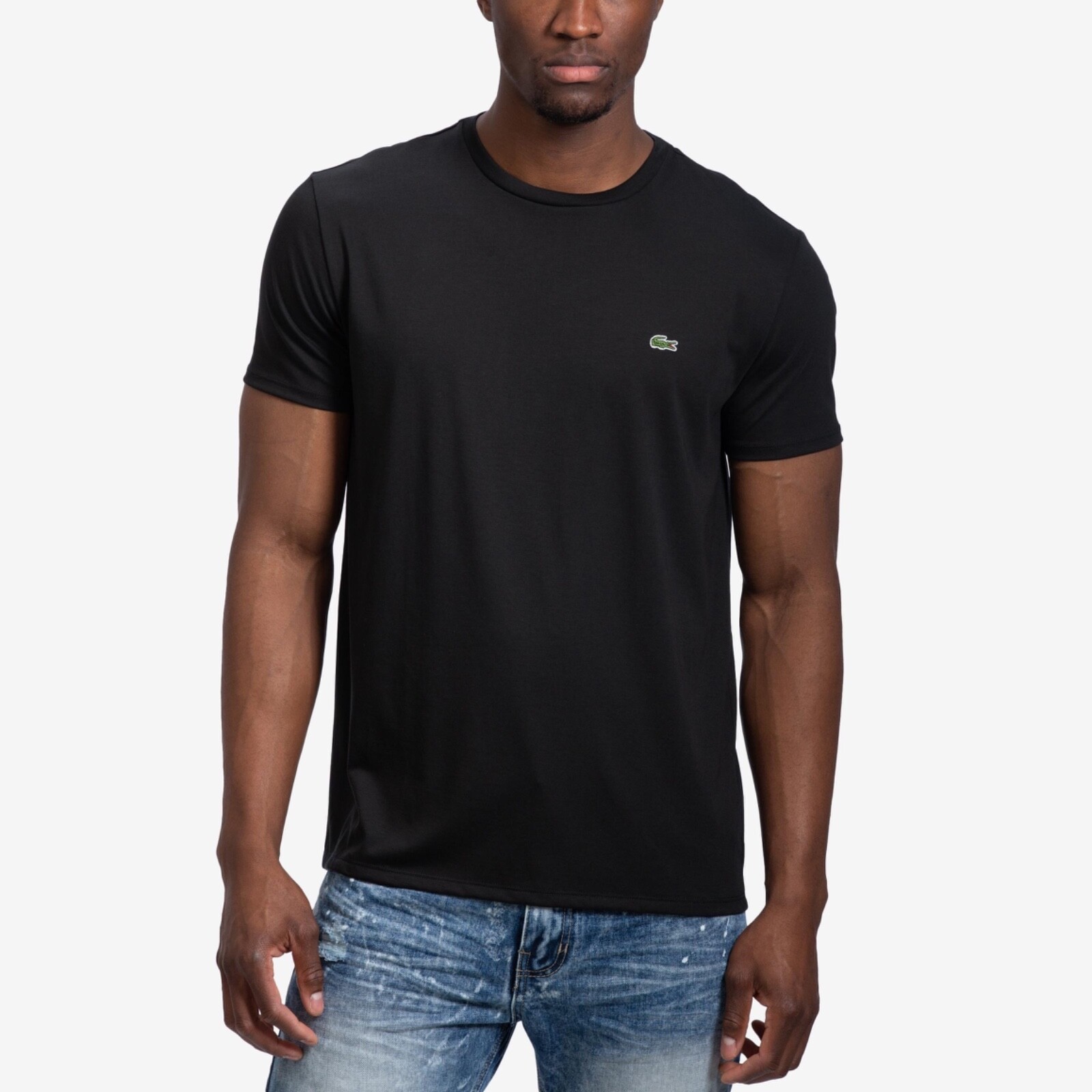 【送料&関税込】Lacoste Black Cotton Jersey T-shirt Lacoste Pima Cotton Jersey Short Sleeve T-Shirt | Dillard's