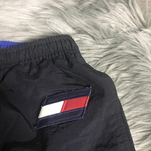 Vintage Tommy Hilfiger Unisex Size Medium Pull On Wind Pants Black Retro 90's