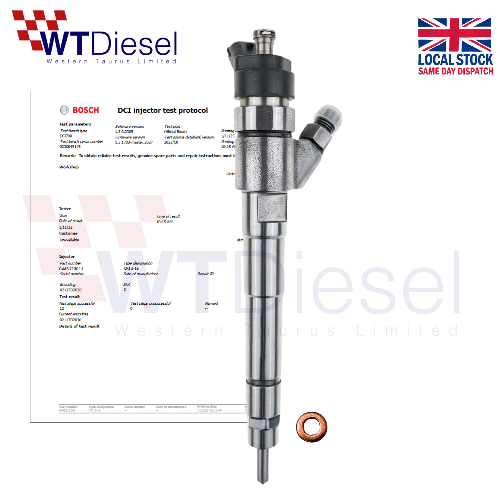 0445120011 500371101 Bosch Diesel Injector | 2.3 JTD | Iveco Fiat