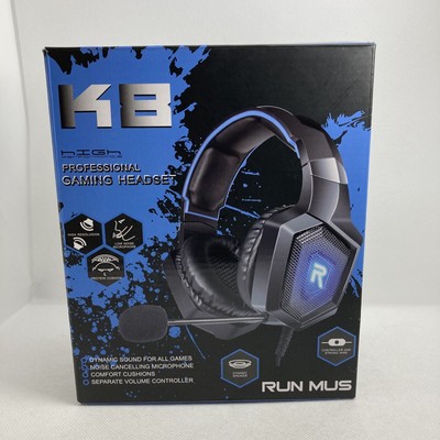 K8 High Performance Professional Gaming Headset W/ Dynamic Speaker Run Mus New