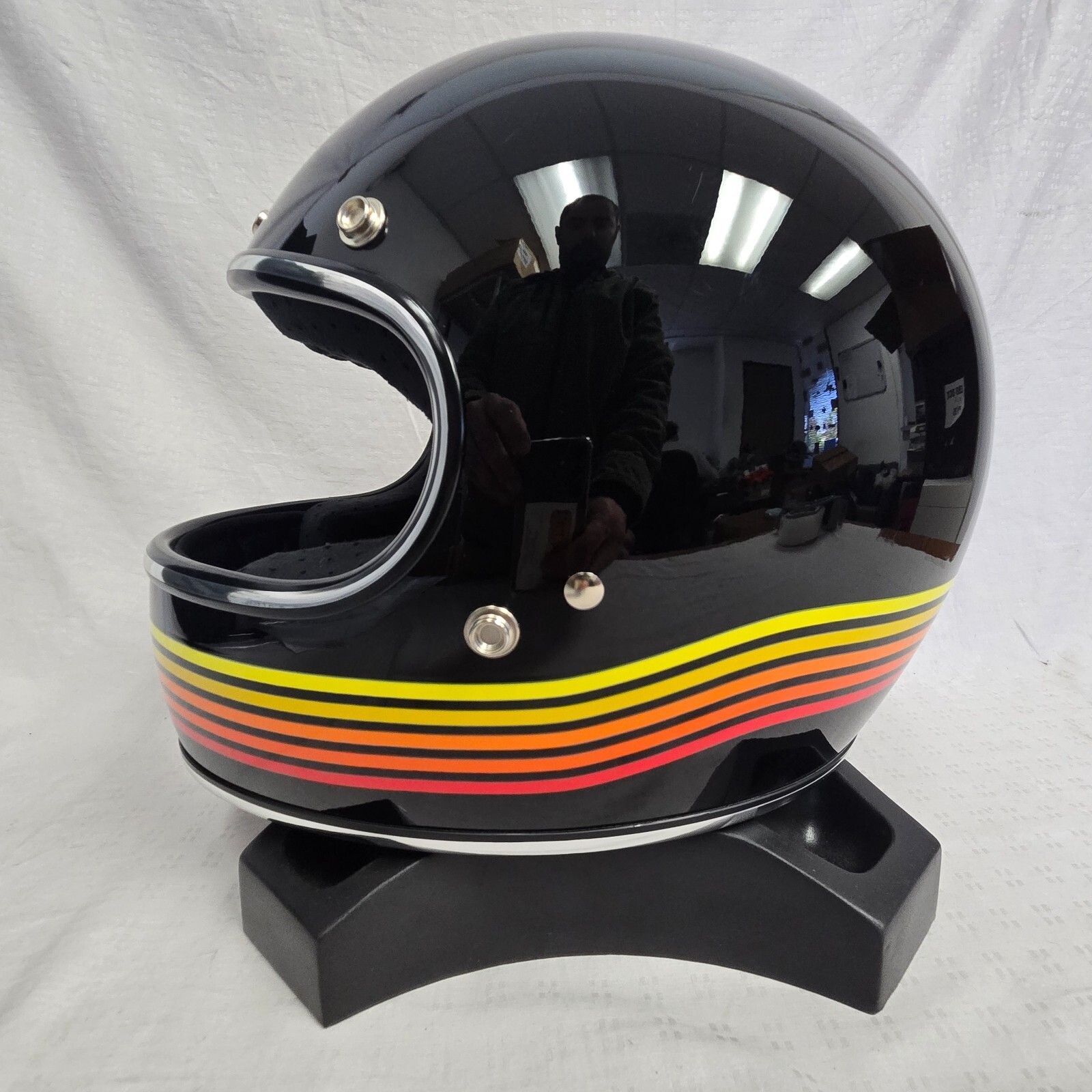 Biltwell Gringo Helmet Spectrum Black/Orange XL *DOT ONLY