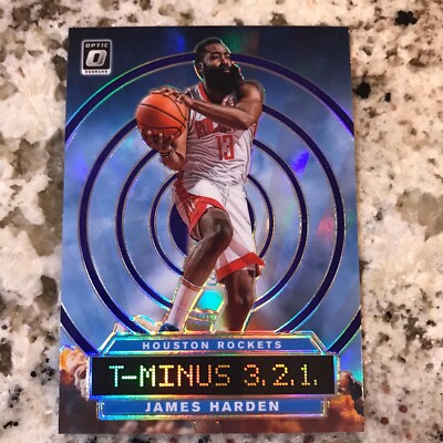 2019-20 Panini Optic JAMES HARDEN PURPLE  T-Minus 3, 2, 1  PRIZM  ROCKETS RARE