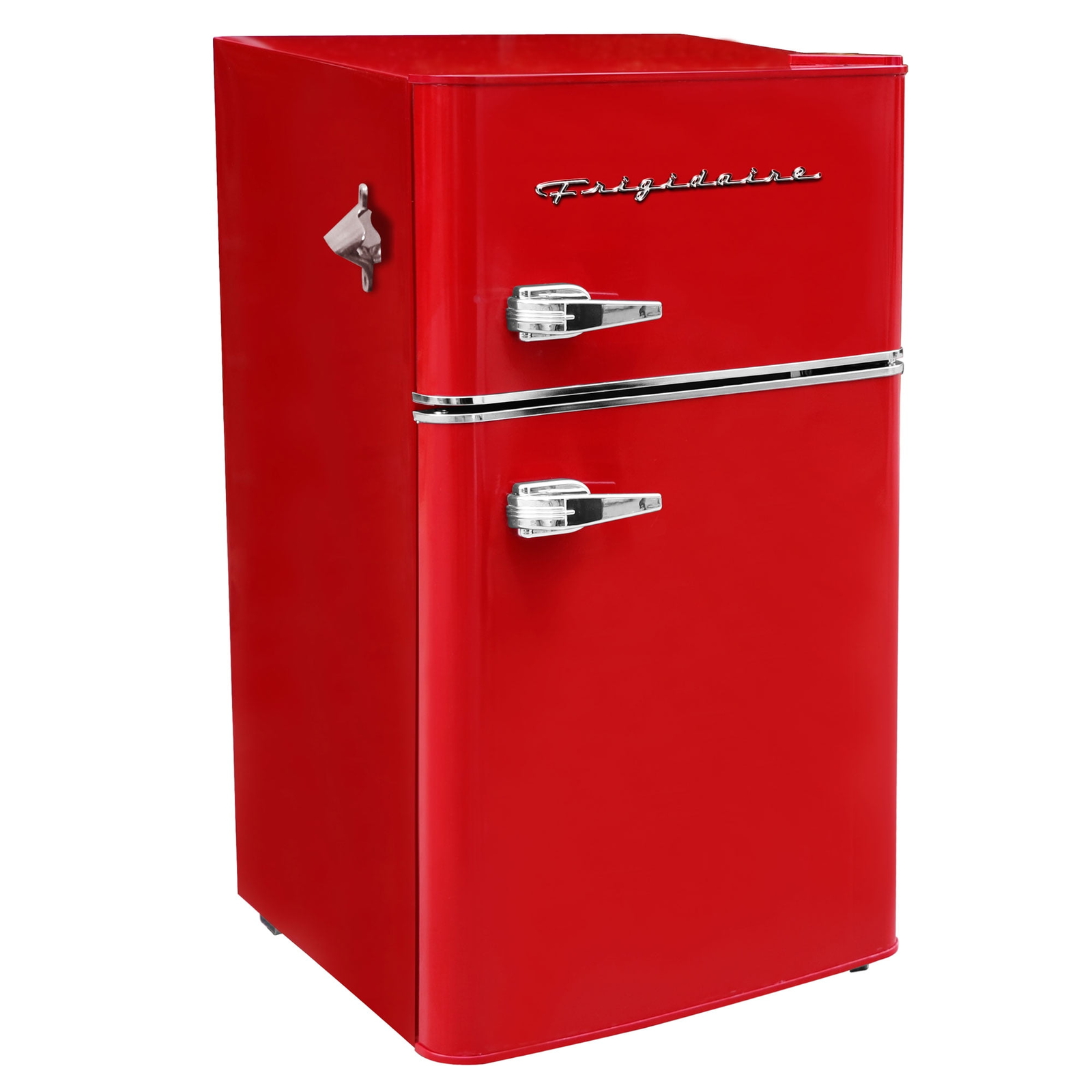 Frigidaire Retro 3.2 Cu ft Two Door Compact Refrigerator with Freezer, Red