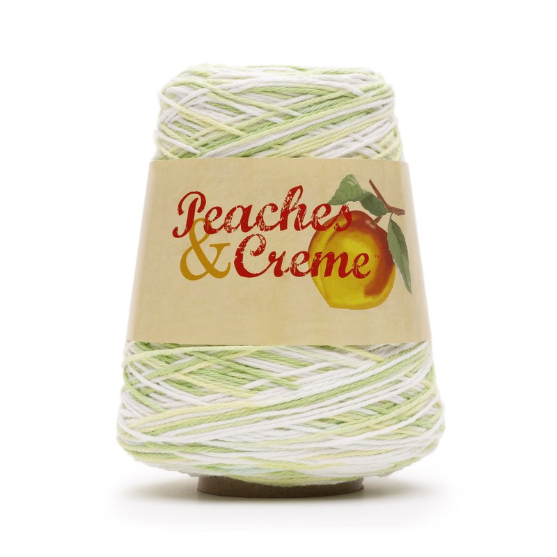 Peaches & Creme Cone 4 Medium Cotton Yarn, Limeade 14Oz/400G, 674 Yards