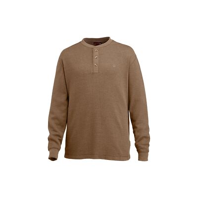 

Росомаха Мужчины Walden с длинным рукавом Henley Bison  Henley Рубашки Хлопок