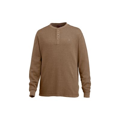 Росомаха Мужчины Walden с длинным рукавом Henley Bison XL Henley Рубашки Хлопок