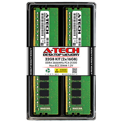 32GB 2x16GB DDR4-2666 MSI B350M MORTAR B360M BAZOOKA B450M MORTAR MAX Memory RAM