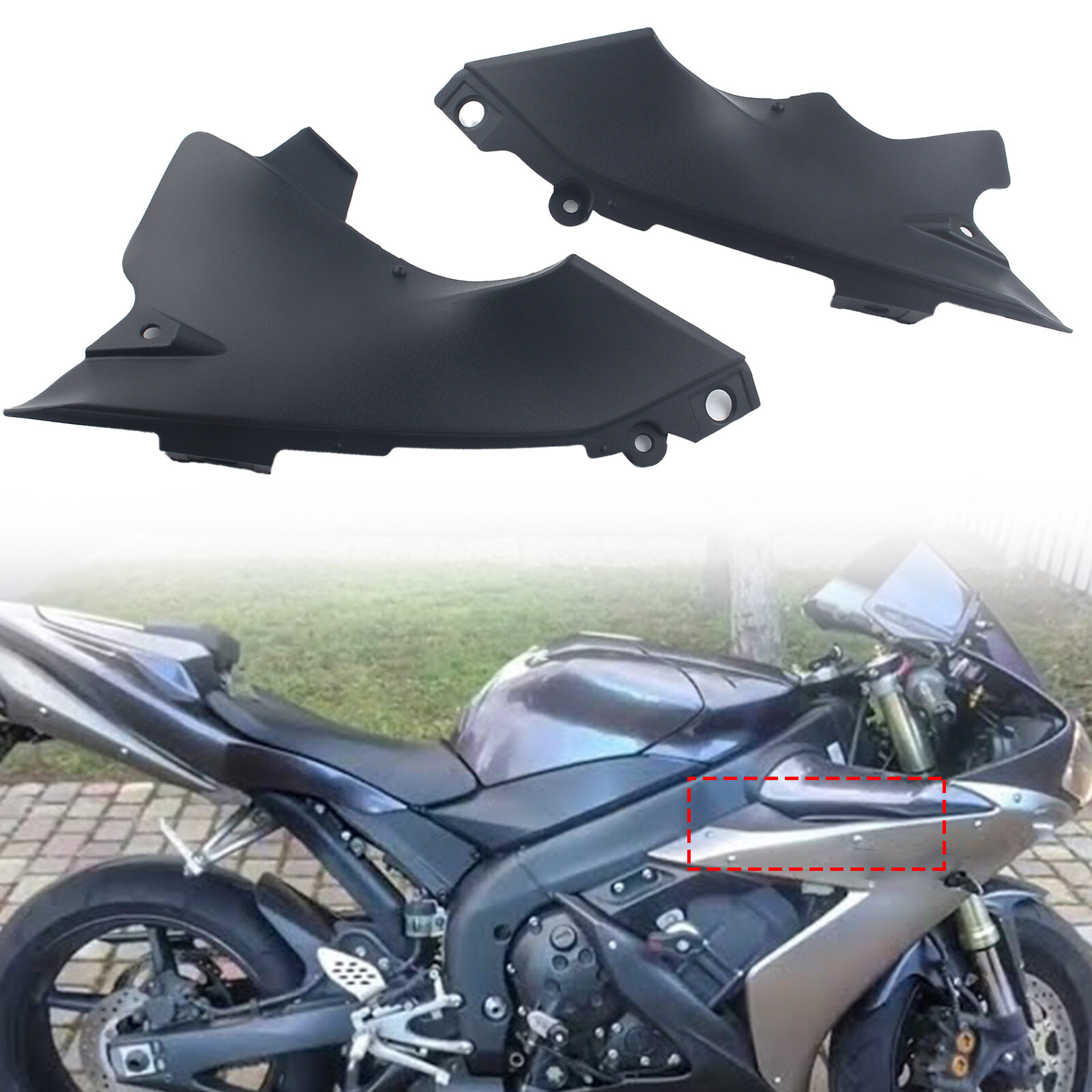 Pair Side Air Intake Duct Cover Panel Fairing Cowling For 2004-06