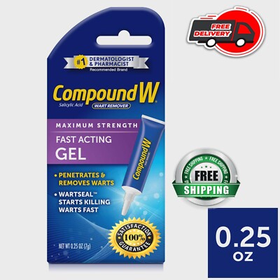 Compound W Maximum Strength Wart Remover Fast Acting Gel 0.25 OZ