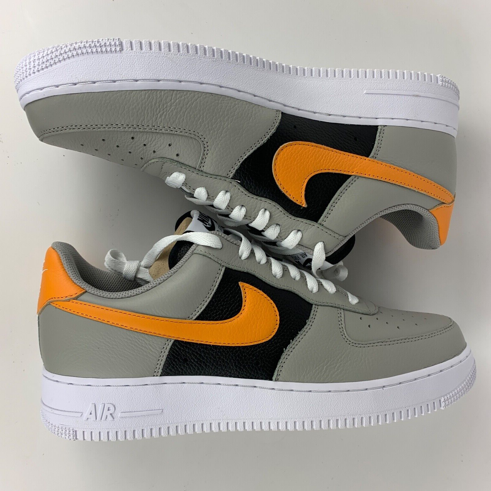 Nike Air Force 1 Low By You ID Серый Оранжевый Черный Белый Кроссовки Обувь Мужские 11,5