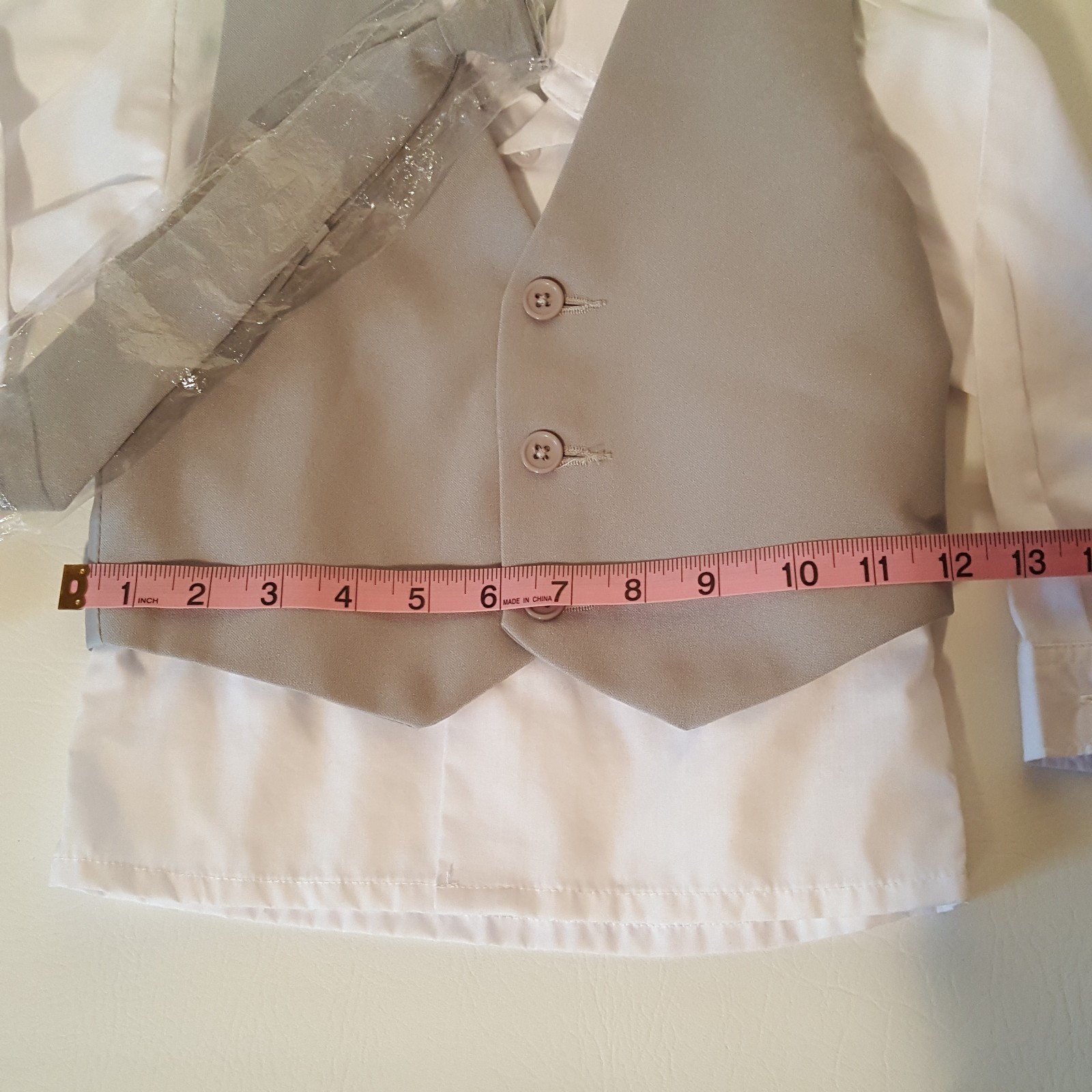 Rafael Boy 2T Gray Vest Tie and White Dress Shirt Child Holiday Wedding Party