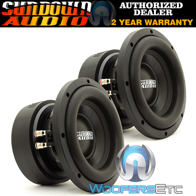 (2) SUNDOWN AUDIO E-8 V.6 D4 8" SUBS 300W RMS DUAL 4-OHM CAR SUBWOOFERS SPEAKERS