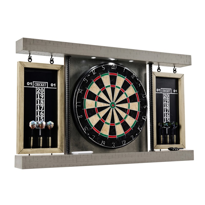 Prescott Bristle Dartboard Cabinet Set, Official Size Dart Board