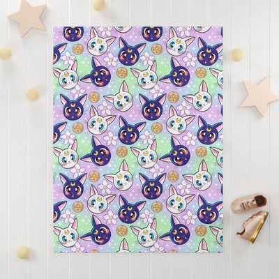 Luna and Artemis sailor Cat lover Soft Fleece Baby Blanket