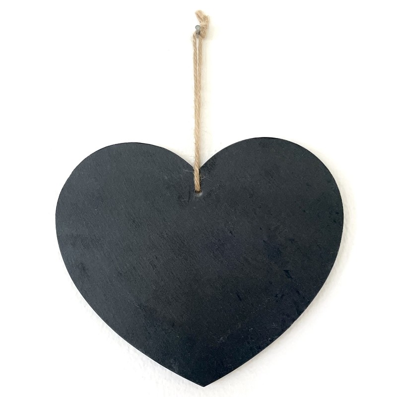 Schiefer-Herz HÃ¤Nger 20x17cm. Schieferherz, Herz, Steinherz. Kanten Geschnitten.
