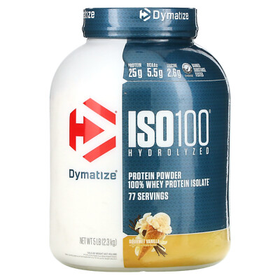 Dymatize Nutrition ISO100 Hydrolyzed 100% Whey Protein Isolate, Protein Powder
