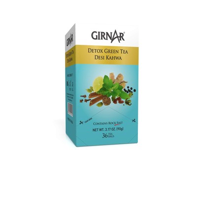 Girnar Detox Green Tea, (36 Teabags)