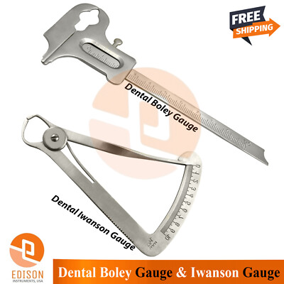 Dental Teeth Measuring Vernier Caliper Boley & Iwanson Guages Dentist Lab Tools