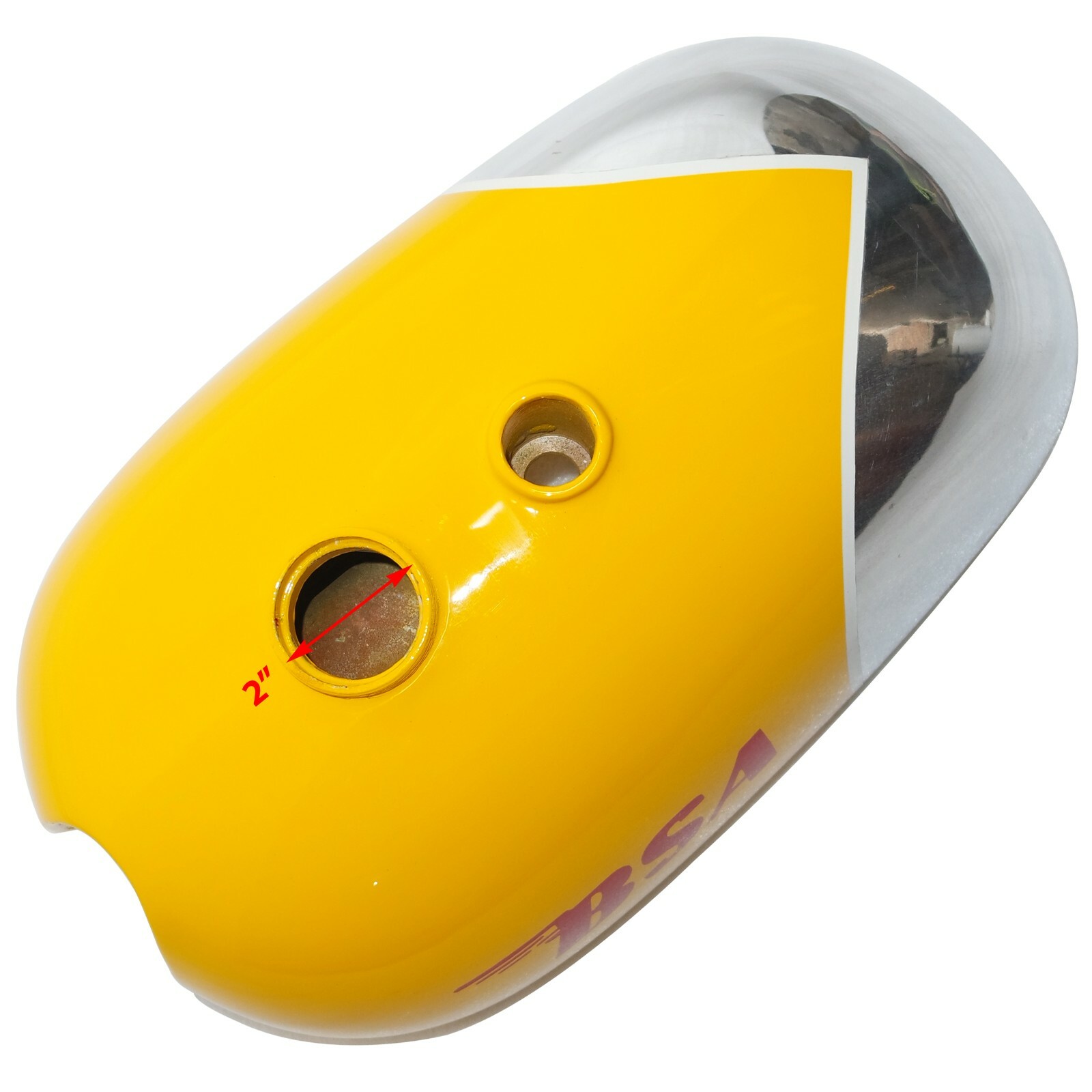 BSA B25 B40 B44 C15 Victor Enduro Trials Scrambler Alloy Yellow Fuel Tank 