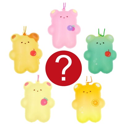 Surprise Slow Rise Foam Japanese Squishy Animal Bear Gashapon Keychain Charm