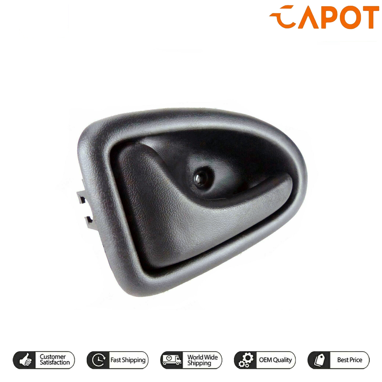 Poignée de porte intérieure noire gauche et droite pour Opel Vivaro 1996-2010