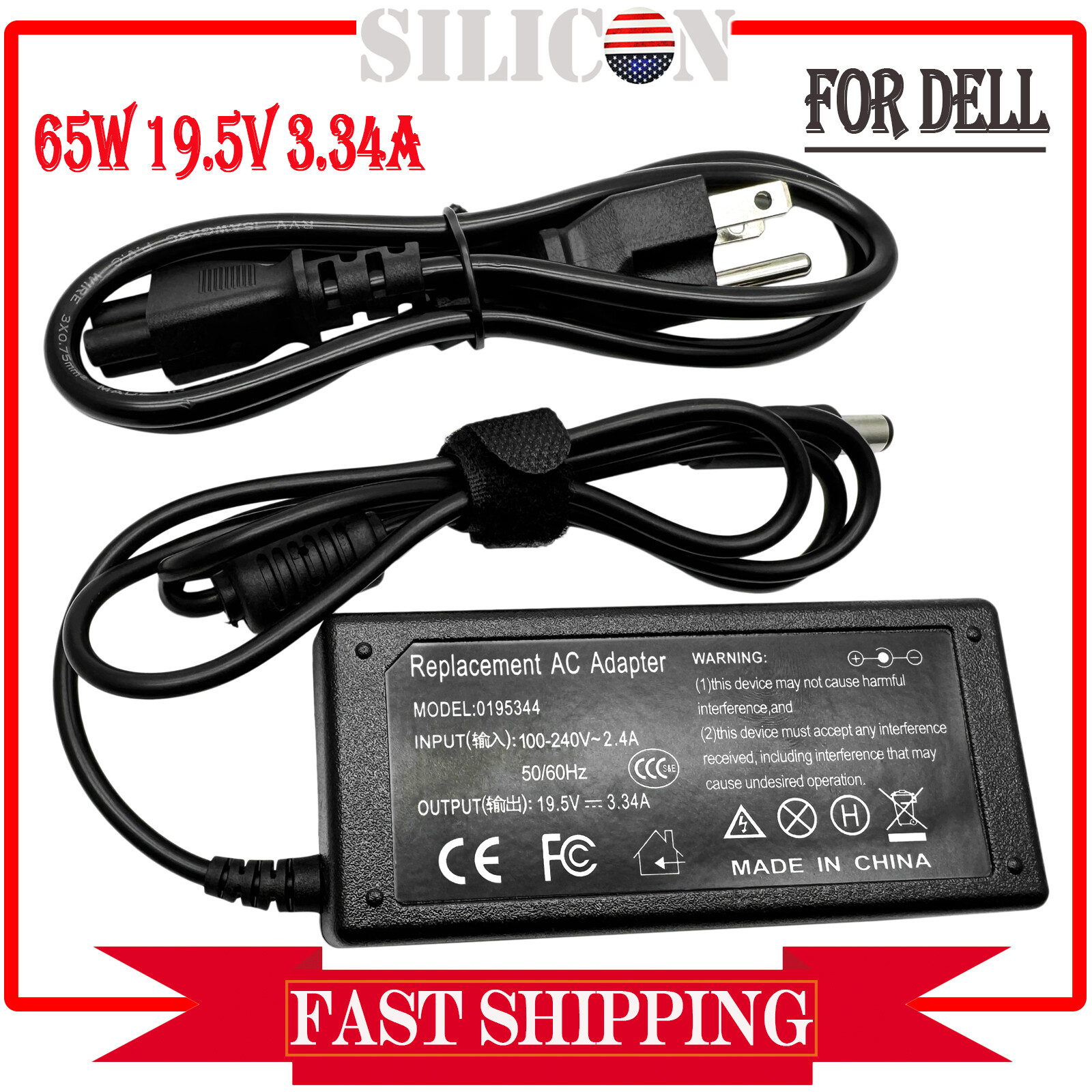 65W AC Power Adapter Charger For Dell Latitude D620 D630 D800 D810 D820 PA-12