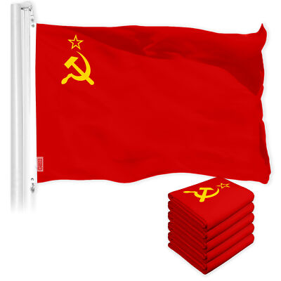 5 Pack: Union of Soviet Socialist Republics USSR Flag 3x5 Ft