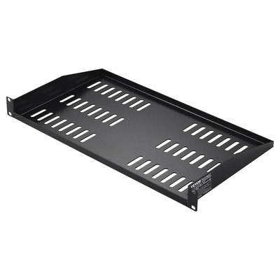 VEVOR 2PCS 1U Server Rack Shelf 10"/254 mm Depth Vented Rack Mount Shelf Tray